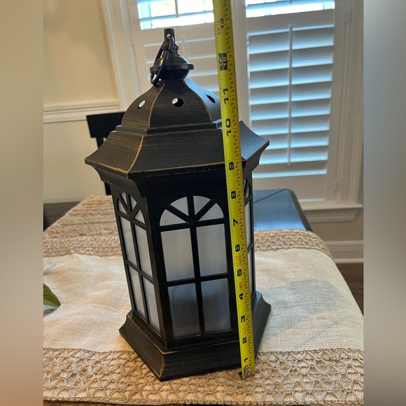 Lantern light decor color changing faux distressed iron look - Picture 15 of 16